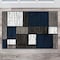 World Rug Gallery Contemporary Modern Boxes Design Soft Area Rug 2' x 3' Navy 106NAVY2X3 - alternate 1